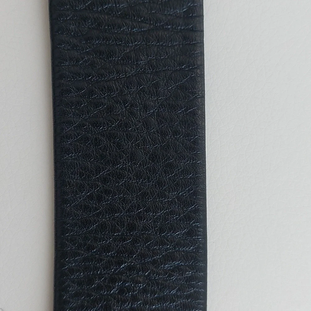 BRAVE, Black Leather Belt with Stones Buckle - Picture 6 of 6